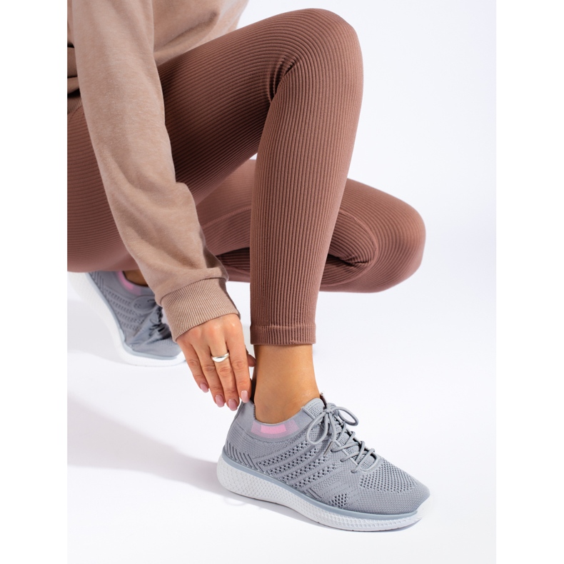TRENDI Scarpe sportive stringate grigio 1
