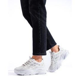 Sneakers da donna Shelovet su suola spessa, colore grigio 1