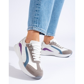 Sneakers multicolori Shelovet da donna bianca 1