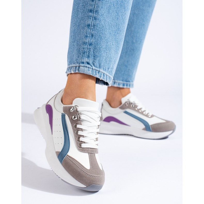 Sneakers multicolori Shelovet da donna bianco 1