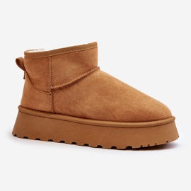 Stivali da neve con plateau Pirette color cammello da donna marrone 2