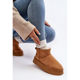 Stivali da neve con plateau Pirette color cammello da donna marrone 1