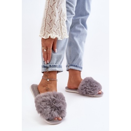 Ciabatte Da Donna Con Pelliccia Grigia Vienitta grigio 2
