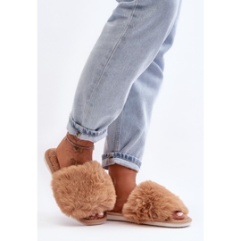 Ciabatte Donna Beige Con Pelliccia Vienitta 2