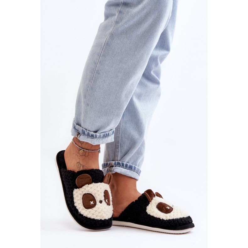 Calde pantofole da donna nere Priseth nero 1