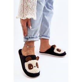 Calde pantofole da donna nere Priseth nero 2