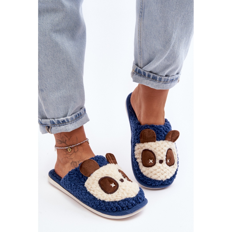 Calde pantofole da donna, Priseth Blu Navy 2