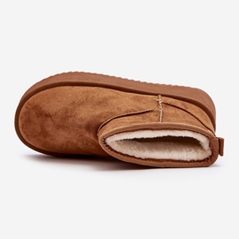 Doposci da donna con suola spessa color cammello Caliksa marrone 2