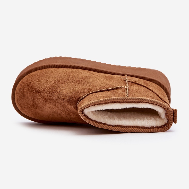 Doposci da donna con suola spessa color cammello Caliksa marrone 2