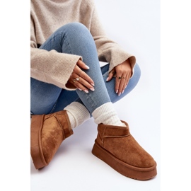Doposci da donna con suola spessa color cammello Caliksa marrone 1