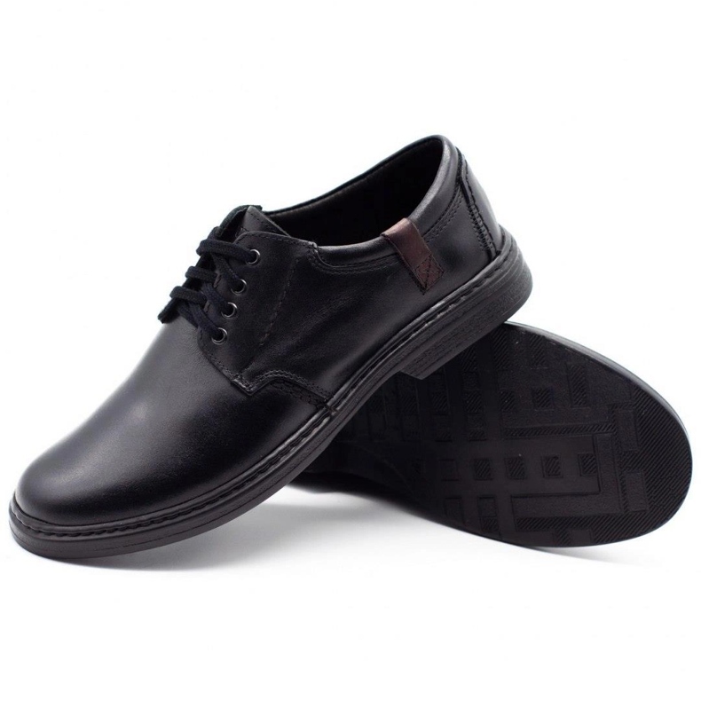 Joker Scarpe da uomo in pelle 415 nere nero 3