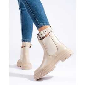 Stivaletti Chelsea da donna beige di Shelovet 1