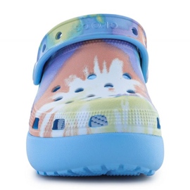 Pantofole in schiuma Crocs Classic Tie Dye Cutie Clog 208083-4KT blu 1