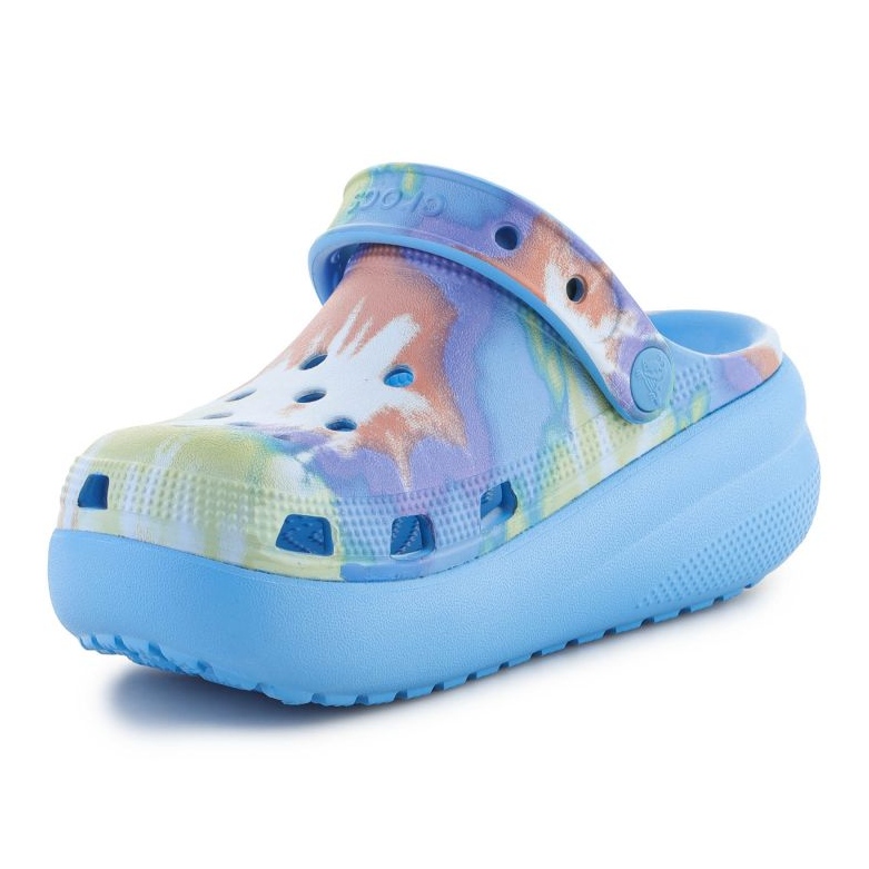 Pantofole in schiuma Crocs Classic Tie Dye Cutie Clog 208083-4KT blu 2