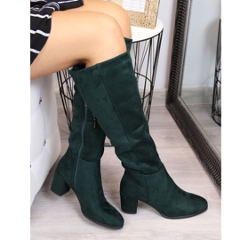 Stivali coibentati Sergio Leone W SK184D con tacco alto, verdi verde 1