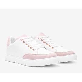 Sneakers Brighton bianche e rosa bianca 1