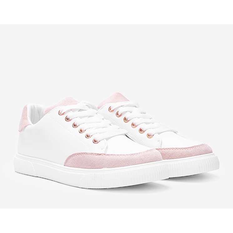Sneakers Brighton bianche e rosa bianca 1