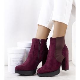 PA1 Stivali con tacco bordeaux di Macie chiaretto multicolore 1