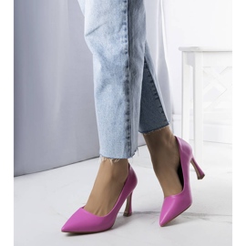 BM Décolleté rosa con tacco a clessidra di Drake 1