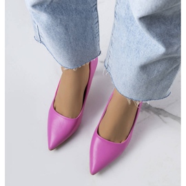 BM Décolleté rosa con tacco a clessidra di Drake 2