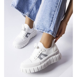 Sneaker Charpentier bianche con plateau bianca 1