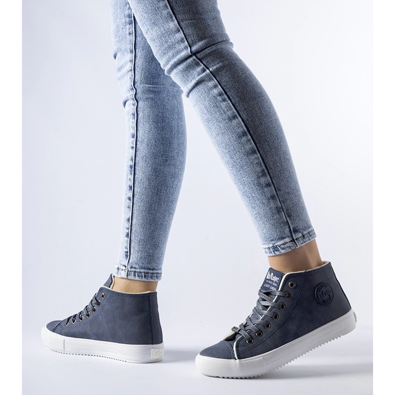 Scarpe da ginnastica alte isolanti blu Lee Cooper LCJ-21-31-0611LA 1