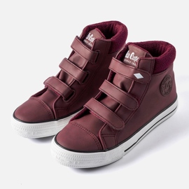 Scarpe da ginnastica marroni Lee Cooper LCJ-21-31-0614K rosso 1