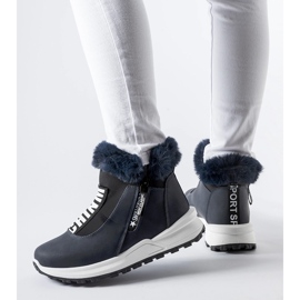 Sneakers alte Oneglia isolanti blu navy 1