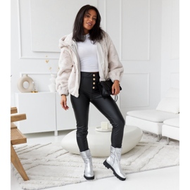 Stivaletti coibentati argento con trapuntatura Malvaro d'argento 2