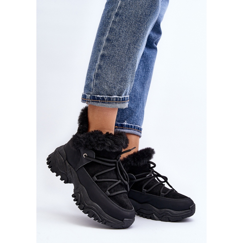 Stivali Trapper Da Donna Con Pelliccia Nero Cresandi 2