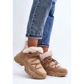 Stivali Trapper Da Donna Con Pelliccia, Cresandi Beige 2