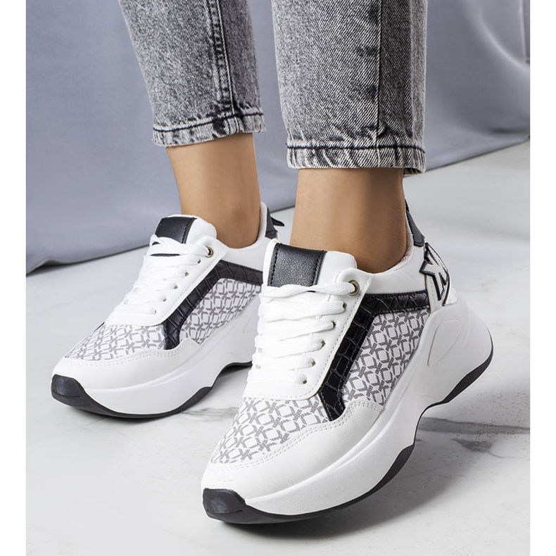 Sneakers nere con monogramma Margie bianco 1