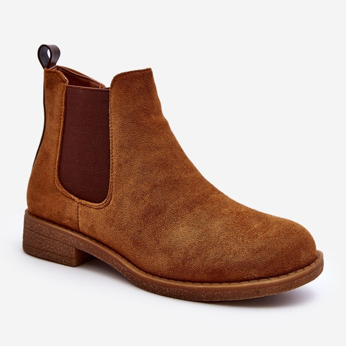Stivaletti Chelsea bassi da donna Camel Sawarra marrone 1