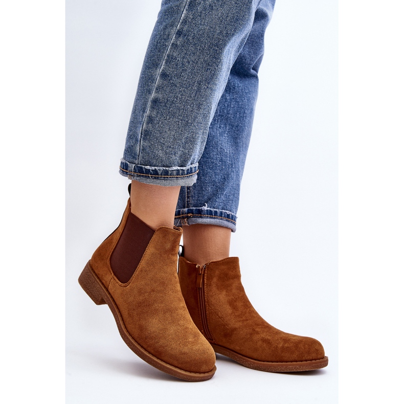 Stivaletti Chelsea bassi da donna Camel Sawarra marrone 2
