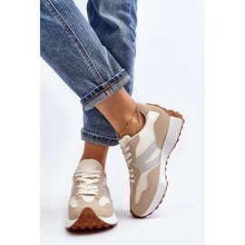Scarpe sportive Chloette beige da donna 1