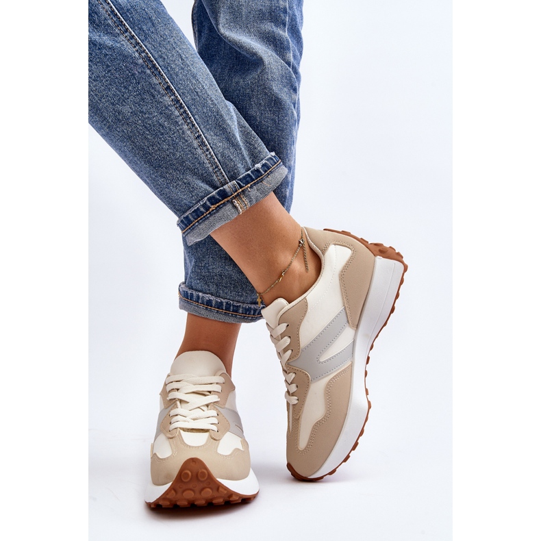 Scarpe sportive Chloette beige da donna 1