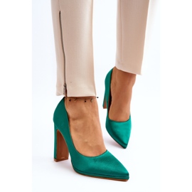 Décolleté Piatti verdi con tacco alto verde 1