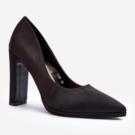 Décolleté Piatti nere con tacco alto nero 2
