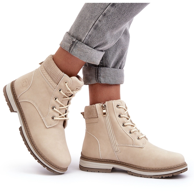 News Stivali isolanti in pelle da donna Beige Bimena 4