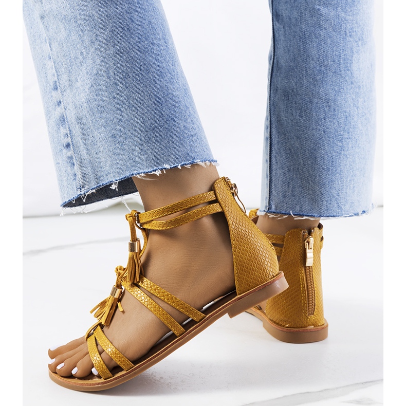 Sandali da donna gialli Mantila giallo 1