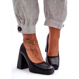 Pompe su tacchi massicci neri nero 2