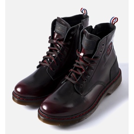 Lee Cooper Stivali isolanti bordeaux, pelle naturale LCJP-20-01-013 rosso 1