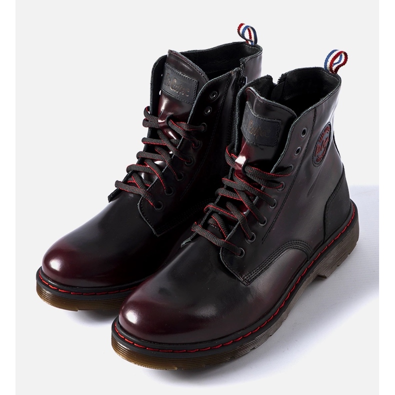 Lee Cooper Stivali isolanti bordeaux, pelle naturale LCJP-20-01-013 rosso 1