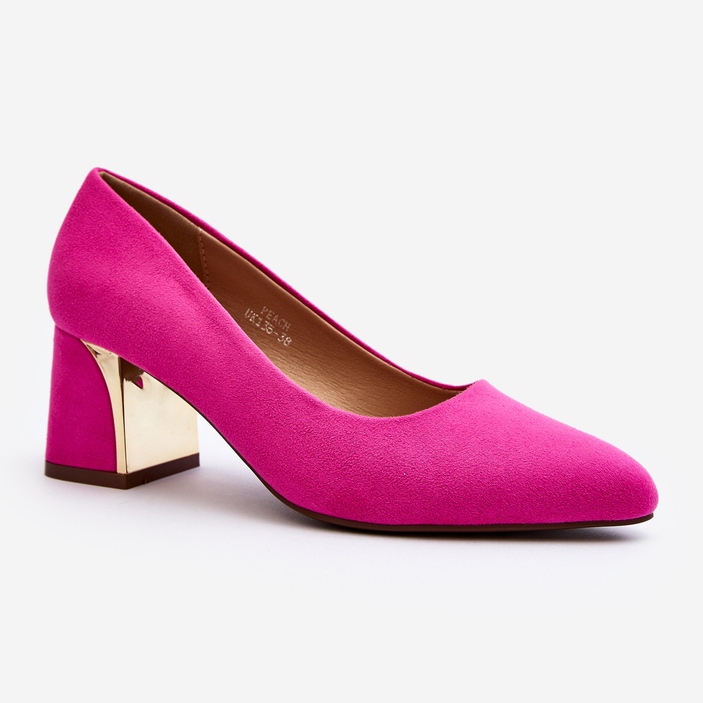 Décolleté Stelloria fucsia con tacco alto rosa 1