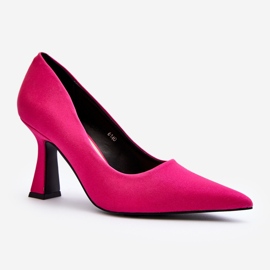 Tacchi alti classici a punta Fucsia Delimena rosa 2