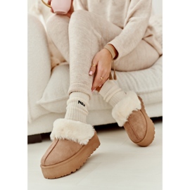 Stivali da neve da donna Starlyn kaki con suola spessa beige 2
