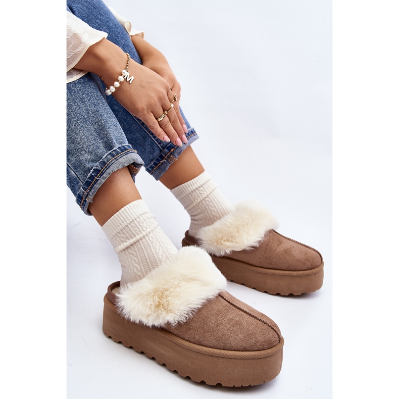 Stivali da neve da donna Starlyn kaki con suola spessa beige 1