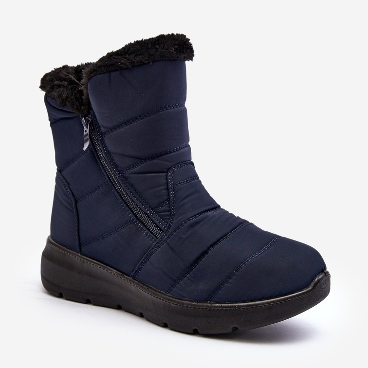 Doposci Da Donna Con Cerniera Con Pelliccia, Blu Navy Zeuna 1