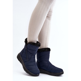 Doposci Da Donna Con Cerniera Con Pelliccia, Blu Navy Zeuna 2