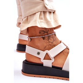 ZAXY Sandali Vegani da Donna con Velcro JJ285015 Beige Chiaro 3